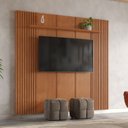 Ver imagem 1 de Painel para Tv até 75 Polegada com Prateleira Apolo 100% Mdf 217cmx234cm