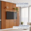 Ver imagem 5 de Painel para TV até 75 Polegada 100% MDF com Prateleira 234x250cm com LED Cascata Apolo Moderno