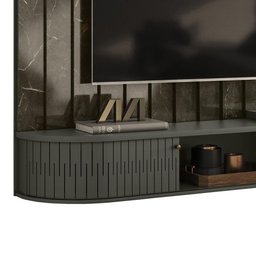 Painel Ripado Suspenso Para TV Até 75 Polegadas Jade Oliva Ímola Madetec - 6