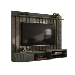 Painel Ripado Suspenso Para TV Até 75 Polegadas Jade Oliva Ímola Madetec - 2