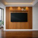 Ver imagem 1 de Painel para Tv até 75 Polegada com Prateleira Apolo 100% Mdf 250cmx234cm