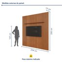 Ver imagem 3 de Painel para TV até 75 Polegadas 100% MDF 234CMX250CM Prateleira Apolo Marrom