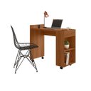 Ver imagem 2 de Mesa Escrivaninha Alessa Lukaliam Móveis 3 Espaços Armazenamento Jequitiba