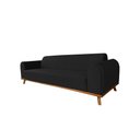 Ver imagem 2 de Sofá Living Átila 2,50m 5 Lugares Veludo Preto