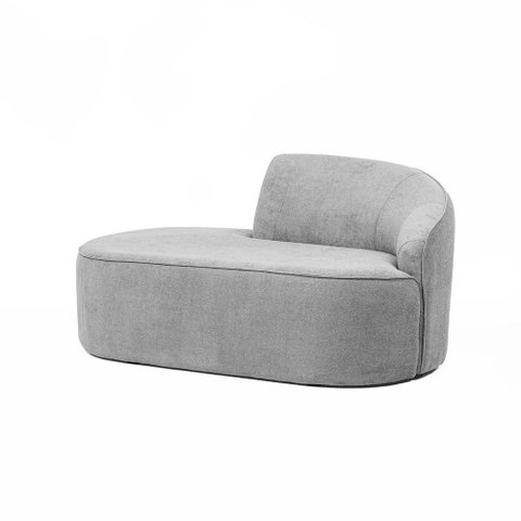 Sofá Eron Orgânico 3 Lugares 180cm Braço Esq. Bouclé Cinza - Nexta Casa