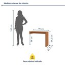 Ver imagem 3 de Mesa Módulo de Expansão 100% MDF 64,5x90cm Prime Marrom