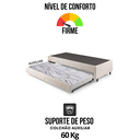 Ver imagem 6 de Bicama Box Solteiro Linho Bege 96x203x28 Cm com Colchão Auxiliar Ecoflex