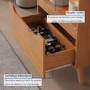 Ver mais imagens de Cristaleira 2 Portas 1 Gaveta 3 Prateleiras com Led Pés em Madeira Maciça Grecia New