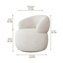 Ver imagem 6 de Conjunto 2 Poltronas Orgânica Atemporal Base Giratória Eloah Bouclé Italiano Off White