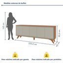 Ver imagem 3 de Buffet 5 Portas Pés em Madeira Maciça Laqueado Prime
