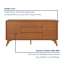 Ver imagem 7 de Buffet 2 Portas 3 Gavetas 165cm Pés em Madeira Maciça Ares