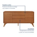 Ver imagem 4 de Buffet 2 Portas 3 Gavetas 165cm Pés em Madeira Maciça Ares