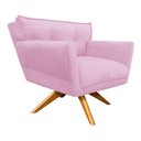Ver imagem 5 de Kit 01 Namoradeira e 02 Poltronas Anitta Suede Rosa Bebê