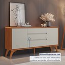 Ver mais imagens de Buffet 2 Portas 3 Gavetas 165cm Pés em Madeira Maciça Ares