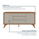 Ver imagem 7 de Buffet 2 Portas 3 Gavetas 165cm Pés em Madeira Maciça Ares