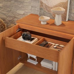 Buffet 4 Portas com Led Lux 100% Mdf - 5