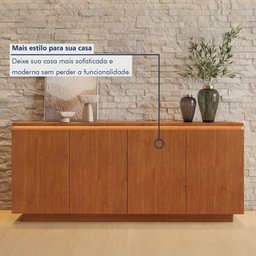 Buffet 4 Portas com Led Lux 100% Mdf - 7