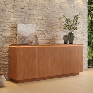 Buffet 4 Portas com Led Lux 100% Mdf