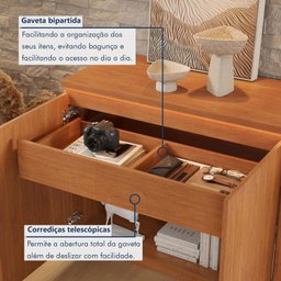 Buffet 4 Portas com Led Lux 100% Mdf - 9