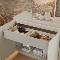 Buffet 4 Portas com Led 183,5 Cm Lux 100% Mdf - 5