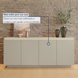 Buffet 4 Portas com Led 183,5 Cm Lux 100% Mdf - 7