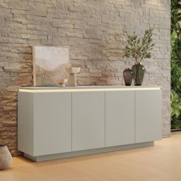 Buffet 4 Portas com Led 183,5 Cm Lux 100% Mdf - 1