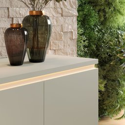 Buffet 4 Portas com Led 183,5 Cm Lux 100% Mdf - 10