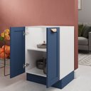 Ver imagem 2 de Balcão Planejado 2 Portas 60cm sem Tampo Arizona CabeCasa MadeiraOriginals Azul/Branco