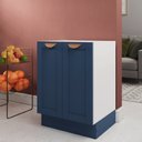 Ver imagem 1 de Balcão Planejado 2 Portas 60cm sem Tampo Arizona CabeCasa MadeiraOriginals Azul/Branco