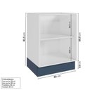 Ver imagem 4 de Balcão Planejado 2 Portas 60cm sem Tampo Arizona CabeCasa MadeiraOriginals Azul/Branco