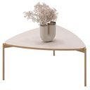 Ver imagem 1 de Mesa de Centro Lina Oval MDF Metal Pintado 76.5cm Off White DJ Móveis