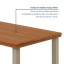Ver mais imagens de Mesa de Jantar 6 Lugares Industrial Madeira Maciça 160x90cm Athenas Marrom Dourado/Marrom