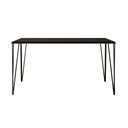 Ver imagem 3 de Mesa De Jantar Retangular Tampo De Madeira 140X80Cm Preto