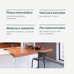 Kit 4 Banquetas para Balcão Cozinha Gourmet Junco Preto Bancada Ilha Banco 60cm Itagold - 5