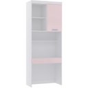 Ver imagem 4 de Guarda Roupa Modulado de Solteiro Alpes Branco com Rosa 5 Peças - Luciane