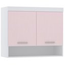 Ver imagem 6 de Guarda Roupa Modulado de Solteiro Alpes Branco com Rosa 5 Peças - Luciane