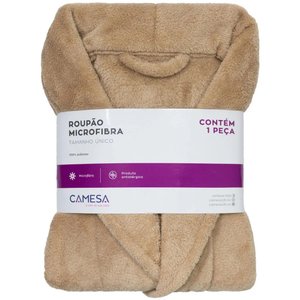 Roupão Aveludado Tamanho M Manga Longa Camesa