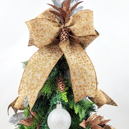 Mini Árvore de Natal Prata Decorada Exclusivo Inigual - 6