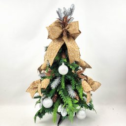 Mini Árvore de Natal Prata Decorada Exclusivo Inigual - 5