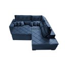 Ver imagem 6 de Sofá de Canto 2.60x2.36m Retrátil e Reclinável com Molas Cama inBox Platinum Direito Suede Azul