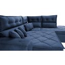 Ver imagem 5 de Sofá de Canto 2.60x2.36m Retrátil e Reclinável com Molas Cama inBox Platinum Direito Suede Azul