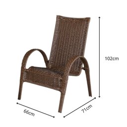 Cadeira Area, Jardim, Quintal Cor Bronze - Kit 3 Peças - 3