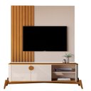 Ver imagem 2 de Rack com Painel para TV até 60 Polegadas Ripado com Pés em Madeira Maciça 100% MDF 136CMX154CM Boto