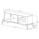 Ver imagem 3 de Rack com Painel para TV até 60 Polegadas Ripado com Pés em Madeira Maciça 100% MDF 136CMX154CM Boto