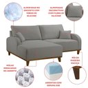 Ver imagem 7 de Sofá 2 Lugares com Chaise Lado Esquerdo 185cm em Linho Mercúrio