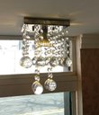 Ver imagem 2 de Lustre Torre de Cristais com 25cm de Altura para Corredor:bivolt/espelhado/35cm
