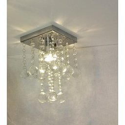 Lustre Torre de Cristais com 25cm de Altura para Corredor:bivolt/espelhado/35cm - 4