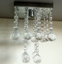 Ver imagem 5 de Lustre Torre de Cristais com 25cm de Altura para Corredor:bivolt/espelhado/35cm