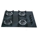 Ver imagem 2 de Cooktop Chamalar Bivolt Premium 4 Bocas Ultra Chama Vidro Temperado Marmorizado Preto