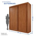 Ver imagem 4 de Guarda-Roupa 2 Portas 3 Gavetas Blumenau Expresso Móveis Marrom/Cinamomo